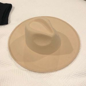 Cream wide brim hat